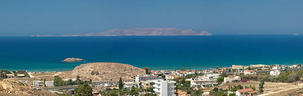 Sea view at island Dia and Karteros village. Crete, Greece.