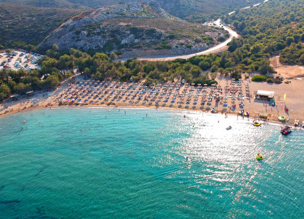 Famous Vai beach on Crete island, Greece